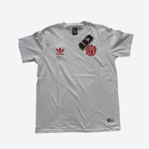 remera river plate retro blanca