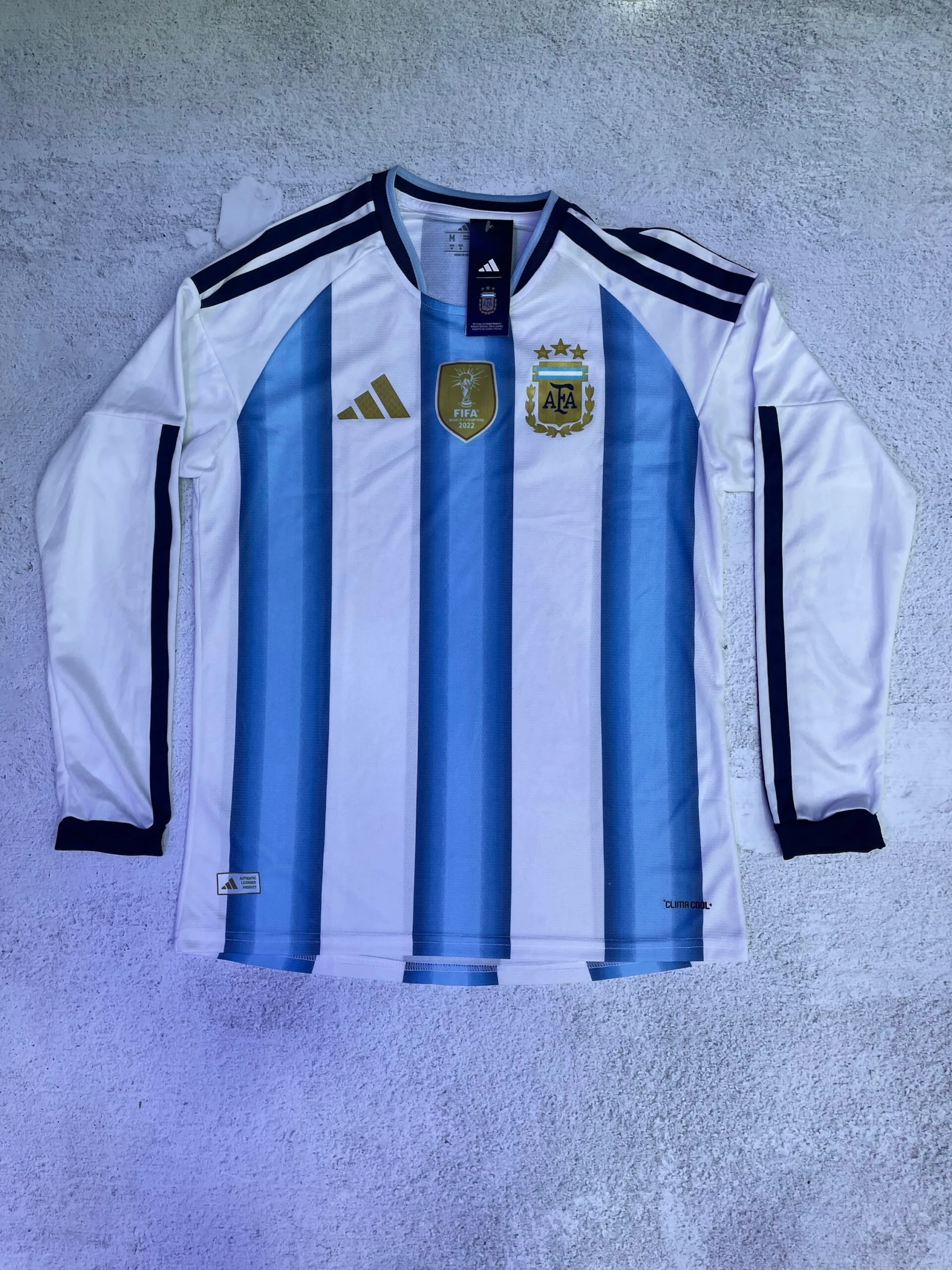 CAMISETA MANGA LARGA SELECCIÓN ARGENTINA 2026 (CELESTE Y BLANCO)